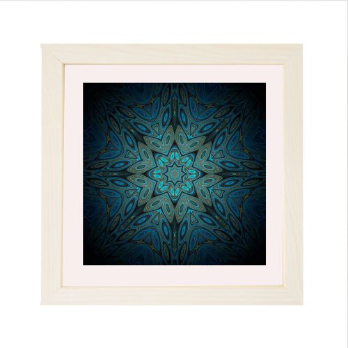 Brussels square mandala picture frame white